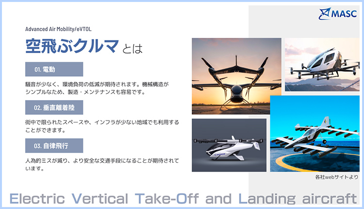 空飛ぶクルマの説明画像
